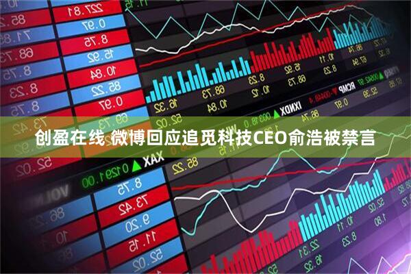 创盈在线 微博回应追觅科技CEO俞浩被禁言